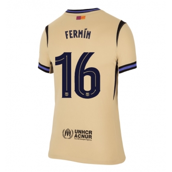 Billige Fotballdrakt Barcelona Fermin Lopez #16 Replika Bortedrakt Dame 2025-26 Kortermet